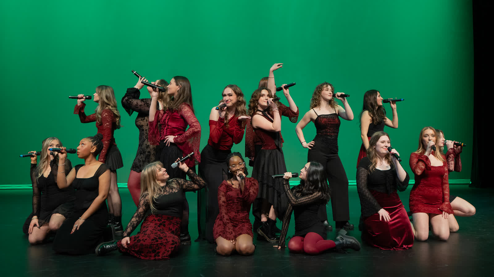 Performing with the college a cappella group